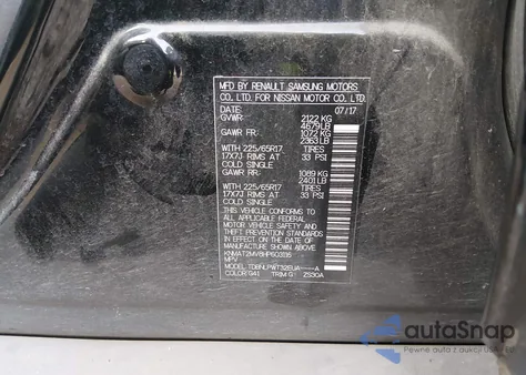 2017 Nissan Rogue S z USA, uszkodzony, nr VIN KNMAT2MV8HP603116